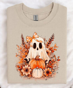 Retro Ghost Pumpkin, Spooky Ghost Shirt