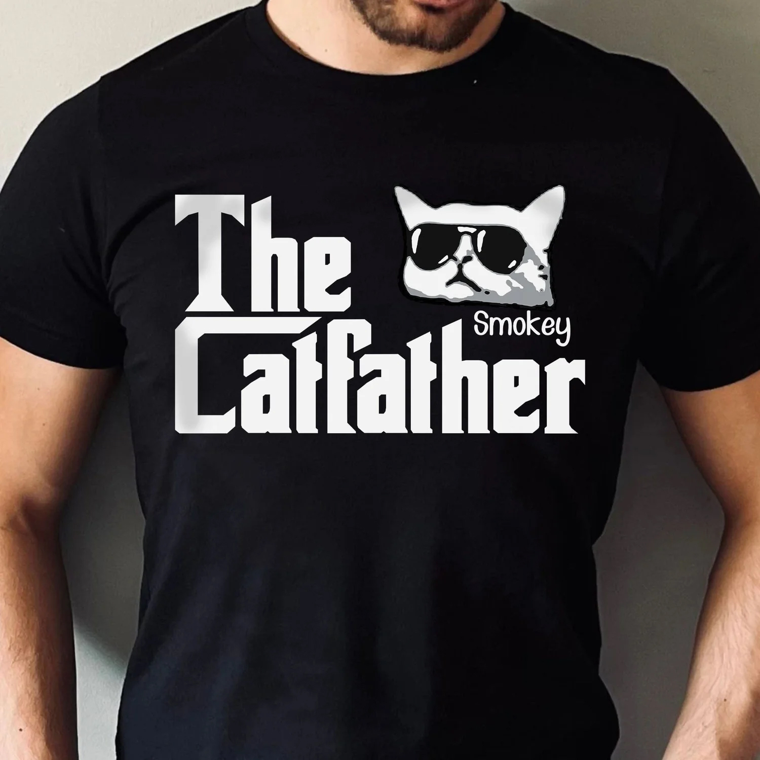 The Catfather Personalized Custom Cat Dad Shirt