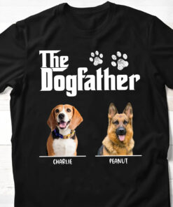 The Dog Father Personalized Custom Photo Dog Dad Shirt