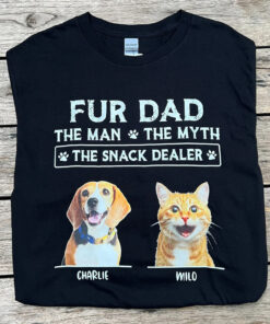 The Man The Myth The Snack Dealer Personalized Custom Photo Dog Cat Dad Shirt